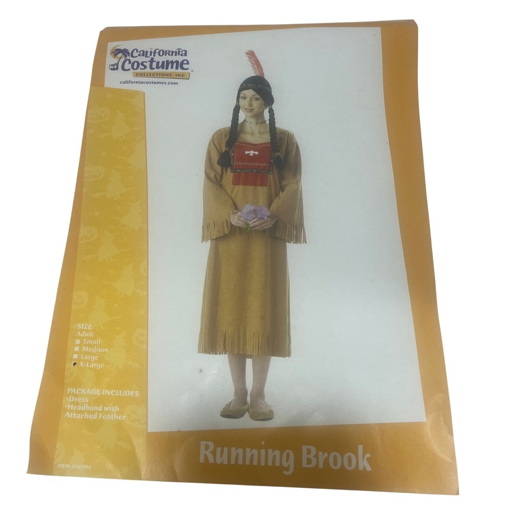 California Costume Running Brook Indian Halloween Costume Adult X Large Read